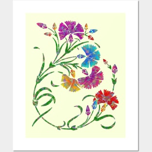 Abstract Floral Art Posters and Art